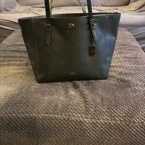 Coach black Leather Tote Bag